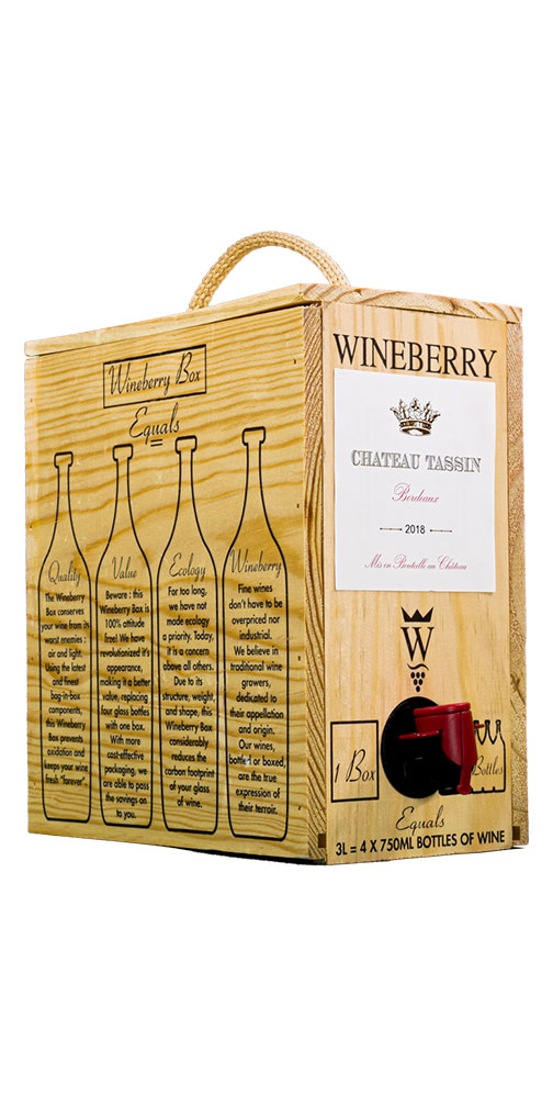 Ch. Tassin, Bordeaux Rouge, Wineberry Bag in Box