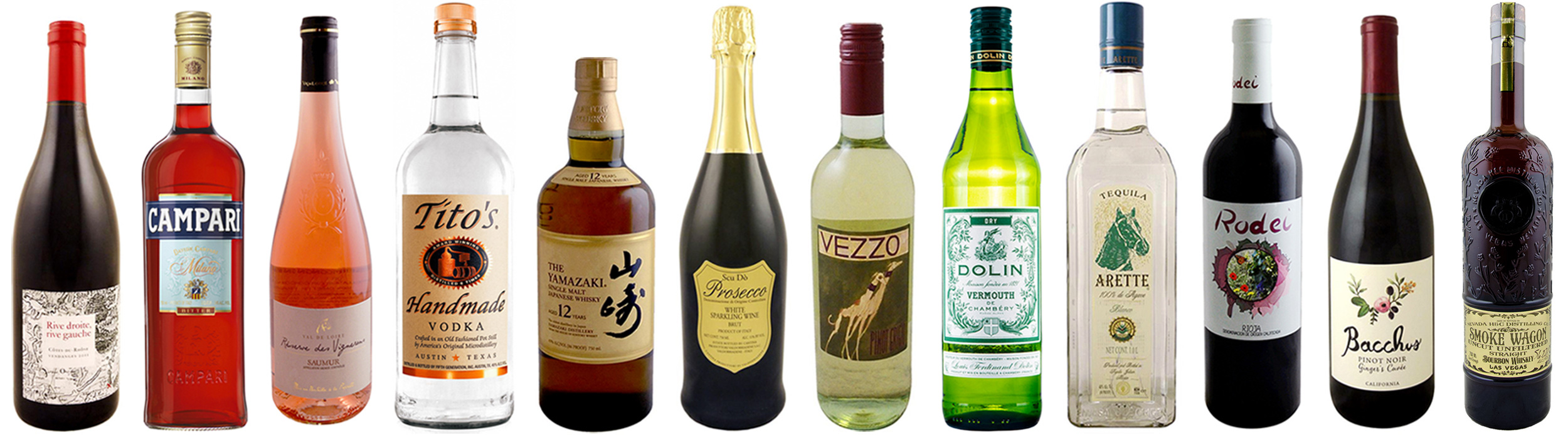 Wine & spirits bottles