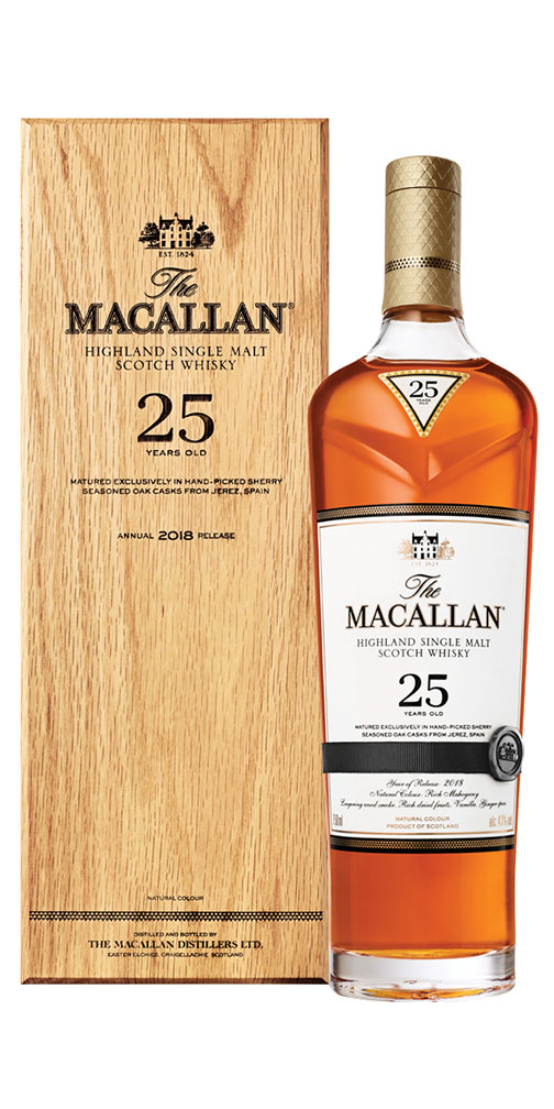 Macallan 25 Yr. Sherry Oak Scotch                                                                   