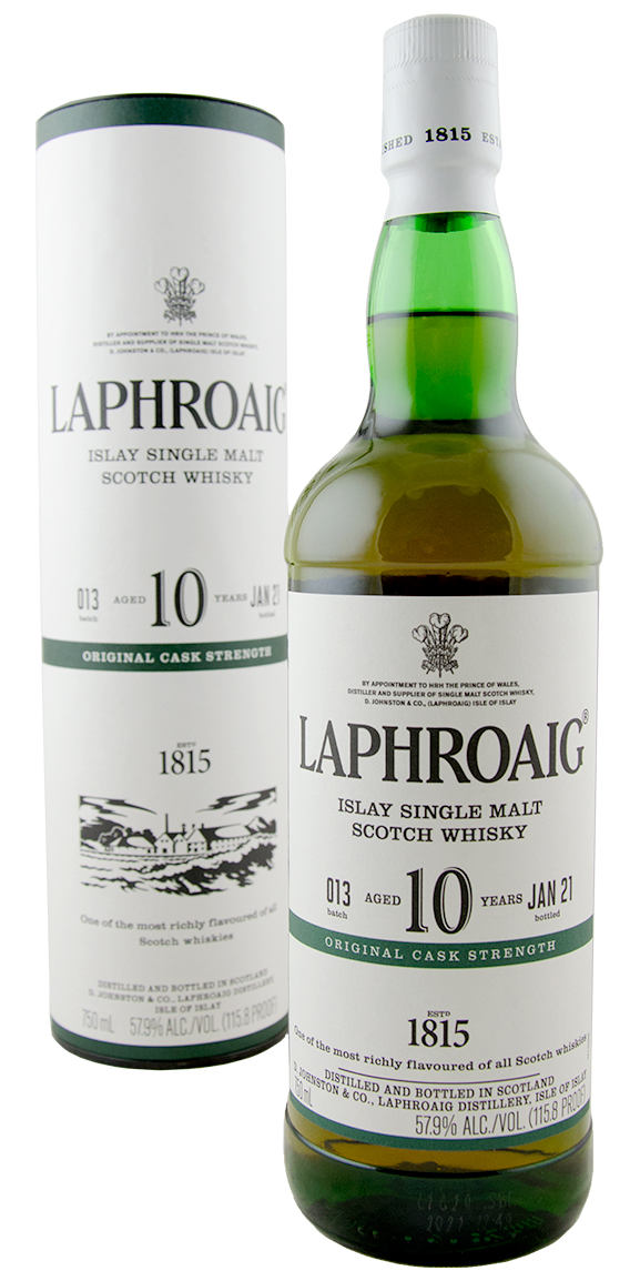 Laphroaig 10 yr. Cask Strength Scotch