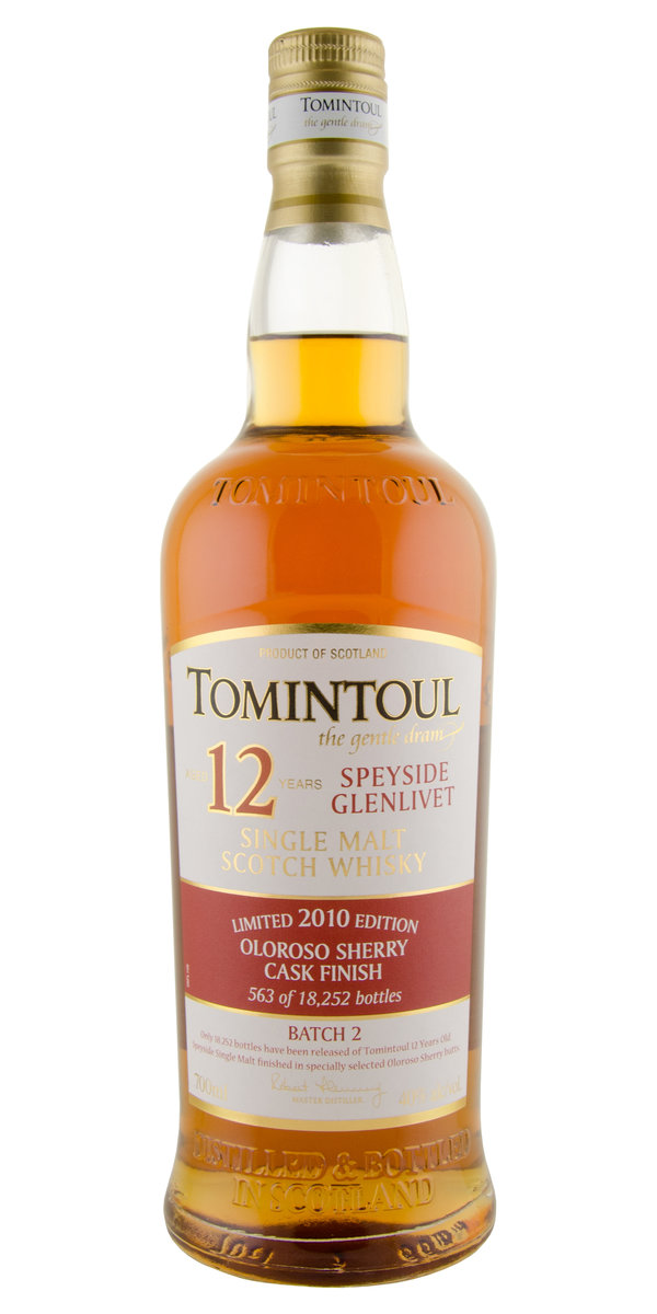 Tomintoul 12Yr Oloroso Sherry Finish Speyside Single Malt Scotch Whisky