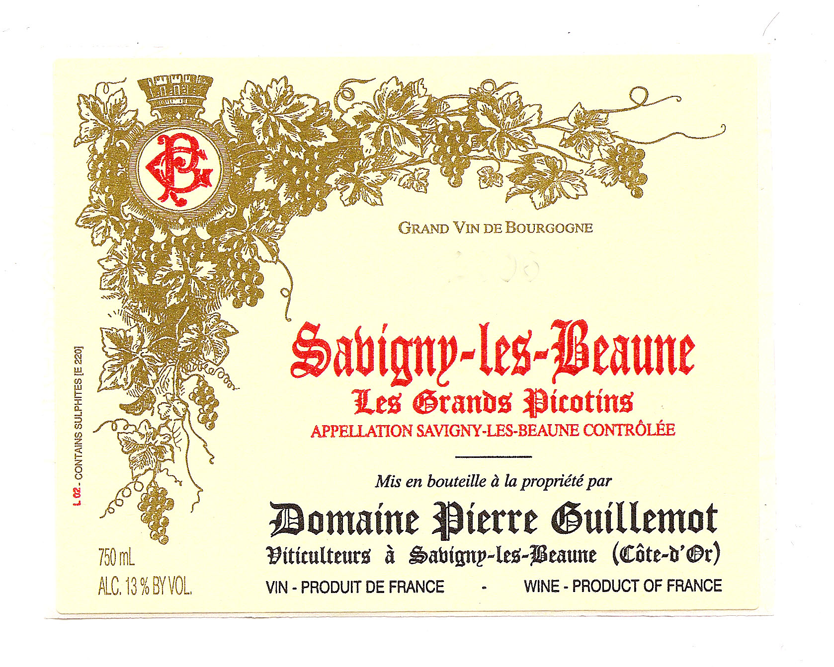 Savigny-les-Beaune “Les Grands Picotins”, Dom. Pierre Guillemot