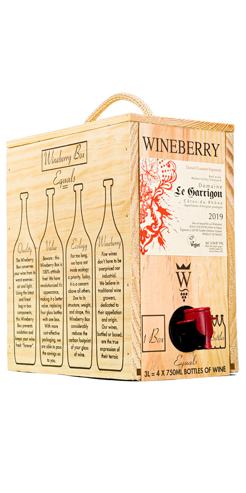 Côtes-du-Rhône, Dom. le Garrigon, Wineberry Bag in Box
