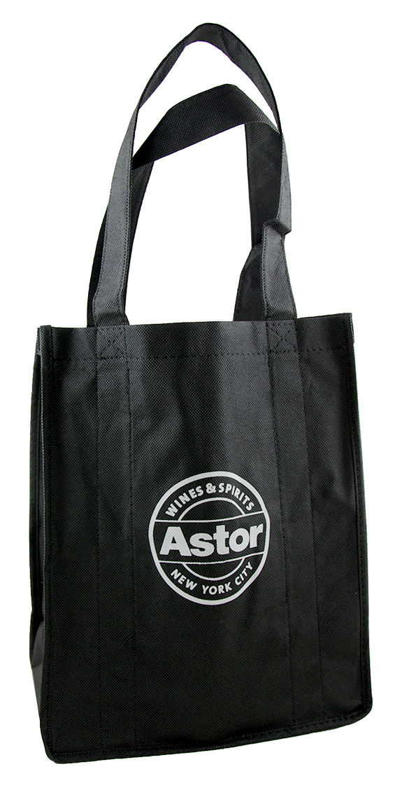 Astor 6-Bottle Tote Bag, Black                                                                      