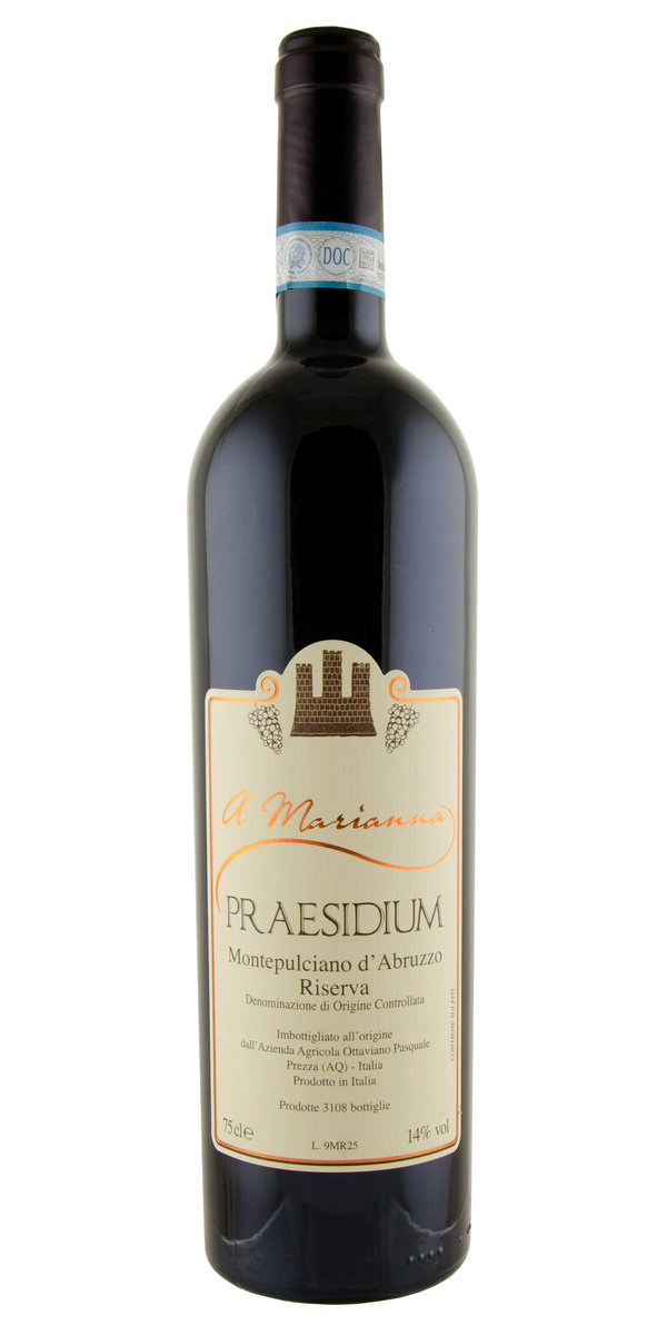 Montepulciano d'Abruzzo Riserva "A Marianna", Praesidium