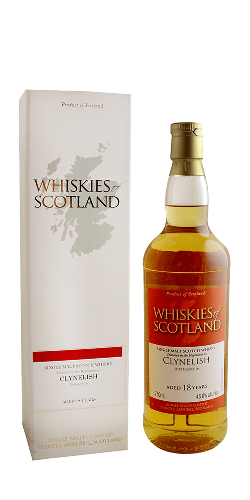 Whiskies of Scotland Clynelish 18yr Single Malt Scotch Whisky