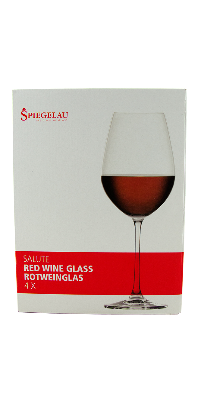Spiegelau, Red "Salute" Glasses, 4 pack(4720171)