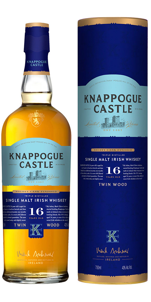 Knappogue Castle 16 Year Twin Wood Single Malt Irish Whiskey