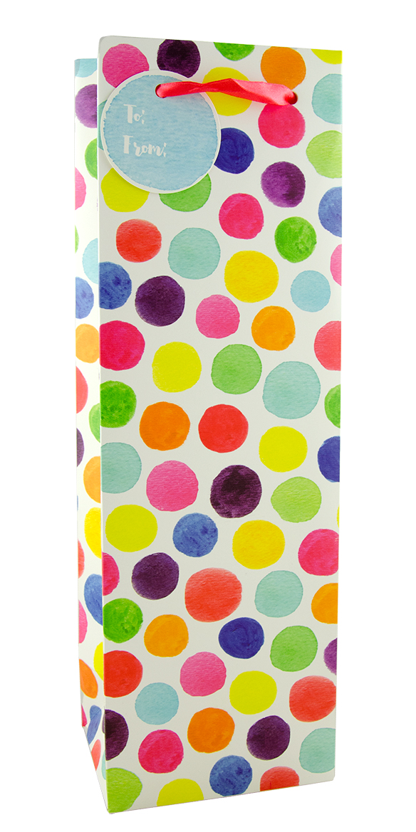 1 Btl Water Color Dot Gift Bag (4790)