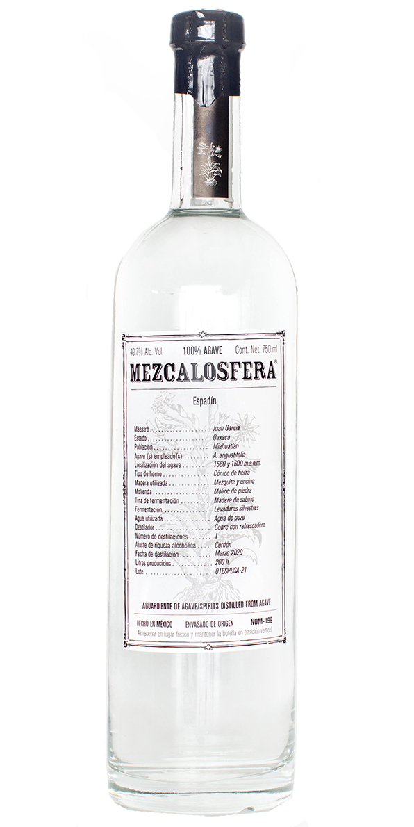 Mezcalosfera Juan García Espadin Mezcal