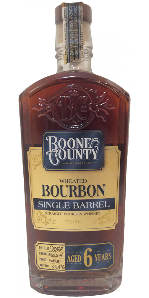 Boone County 6yr Single Barrel Striaght Bourbon Whiskey 