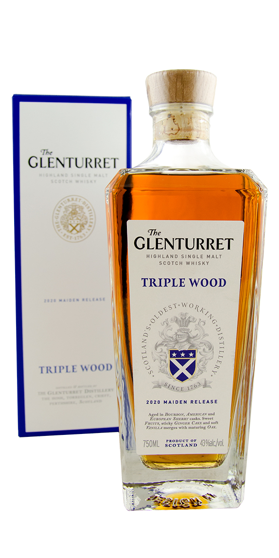 The Glenturret Triple Wood 2020 Maiden Release Highland Single Malt Scotch Whisky
