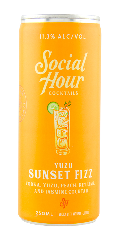 Social Hour Yuzu Sunset Fizz Cocktail                                                               