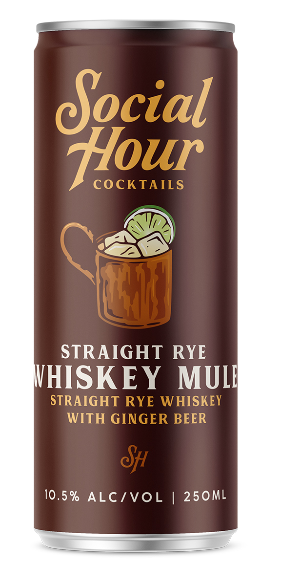 Social Hour Straight Rye Whiskey Mule Cocktail 