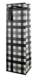Black Plaid Wine Bag (9873)                                                                         