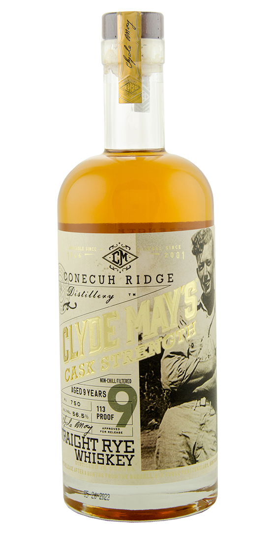 Clyde May's Cask Strength 9yr Straight Rye Whiskey   