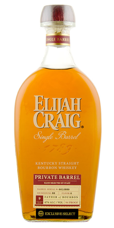 Elijah Craig Astor Select 9yr Single Barrel Kentucky Straight Bourbon Whiskey