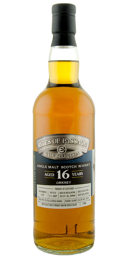 Rites of Passage 16yr Orkney Single Malt Scotch Whisky