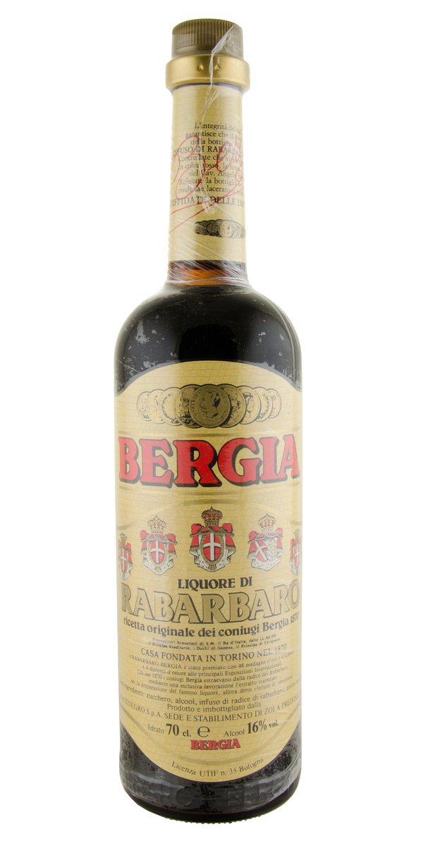 Antique Bergia Rabarbaro Amaro Liqueur 