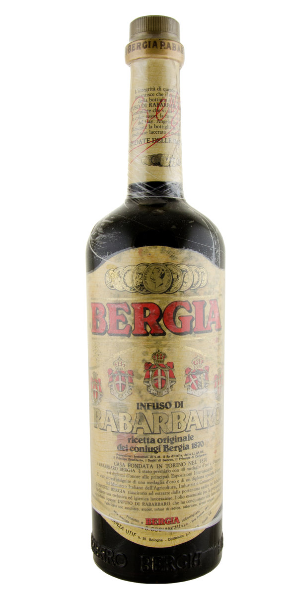 Antique Bergia Rabarbaro Amaro Liqueur 