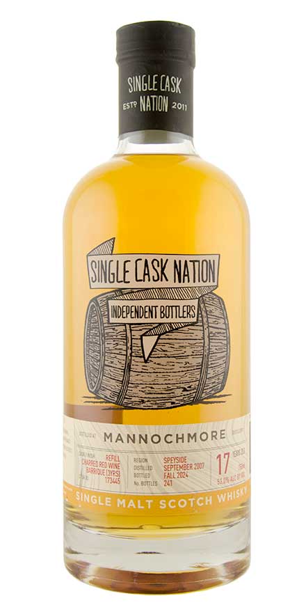 Single Cask Nation Mannochmore 17 Year Red Wine Barrique Speyside Single Malt Whisky                