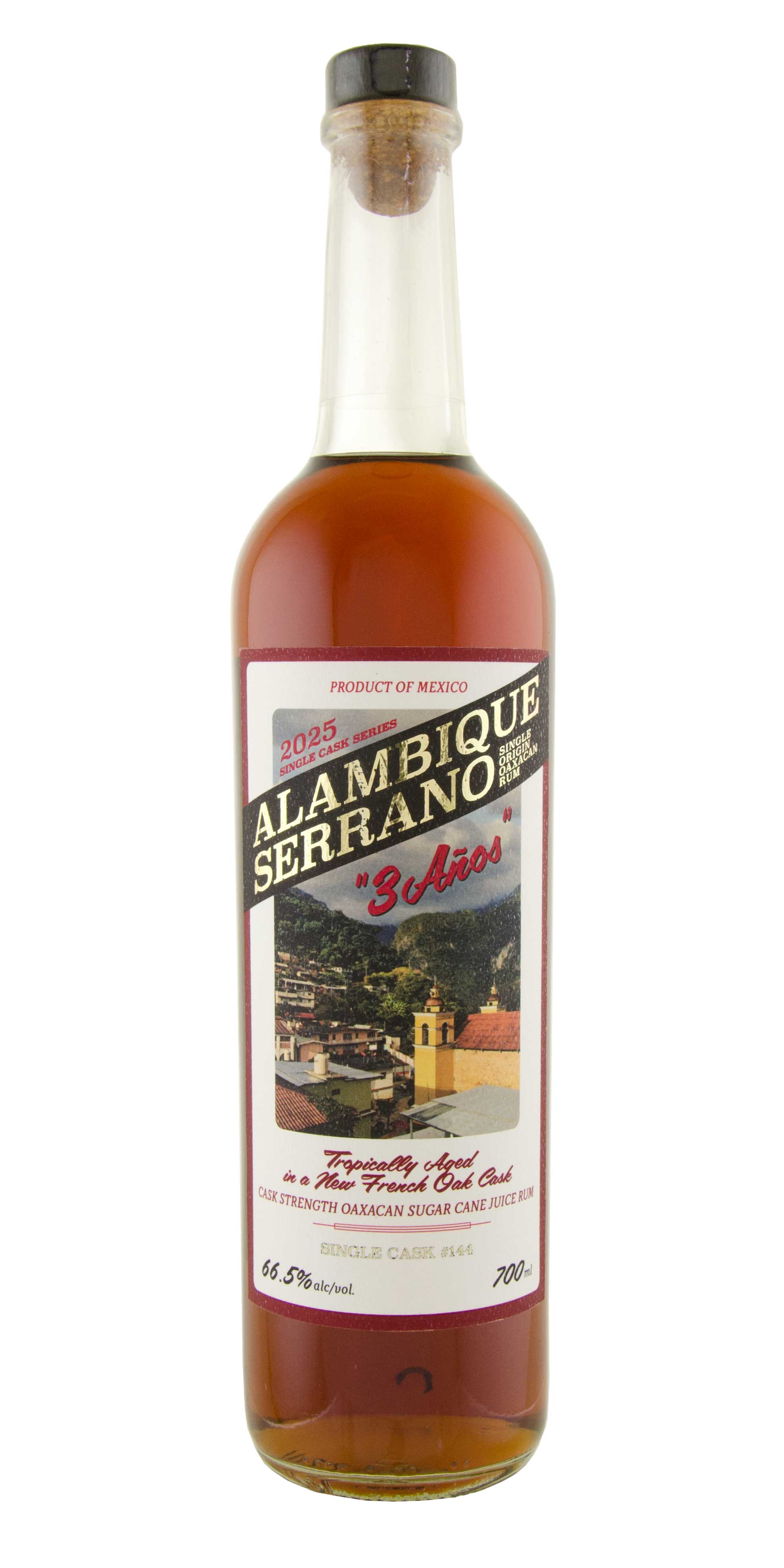 Alambique Serrano 2025 Single Cask Series 3 Años Single Cask #144 Cask Strength Single Origin Oaxaca