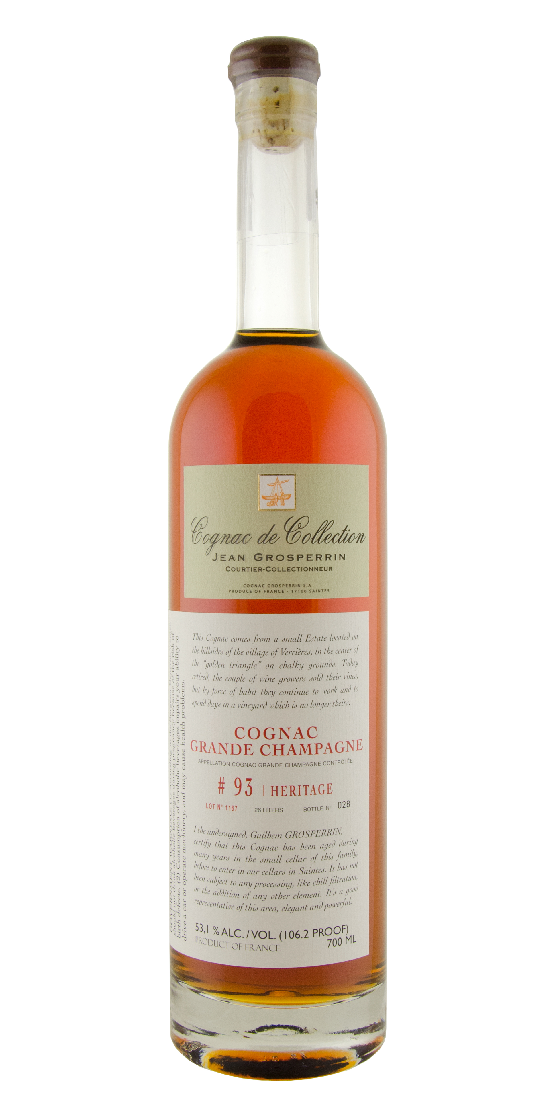 Jean Grosperrin No. 93 Heritage Grande Champagne Cognac