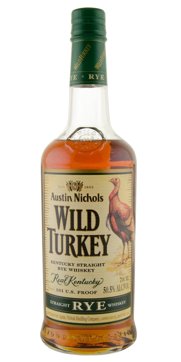 Antique Wild Turkey Green Top 101 Proof Kentucky Straight Rye Whiskey                               